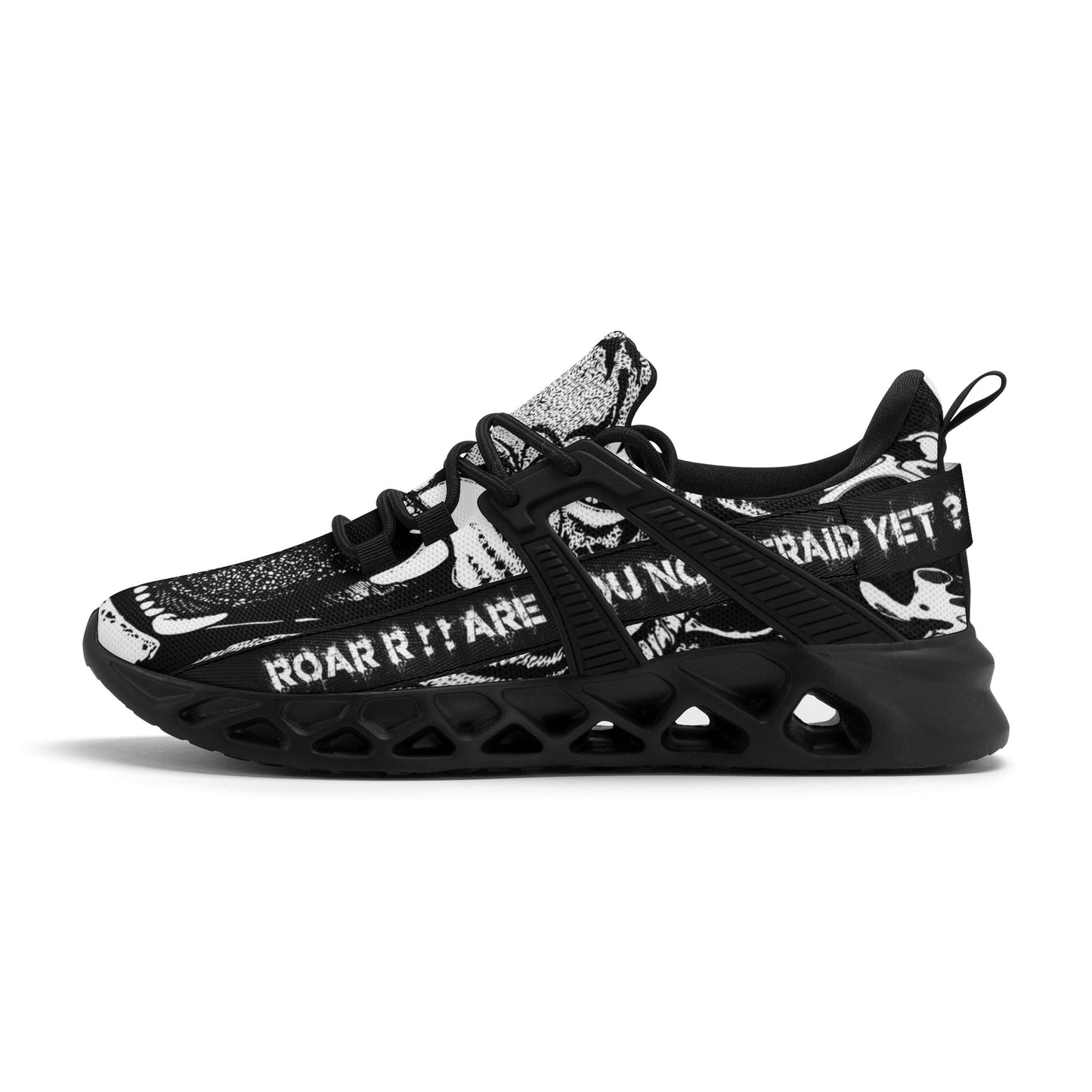Mens New Elastic Sport Sneakers - Canvas Graffitti