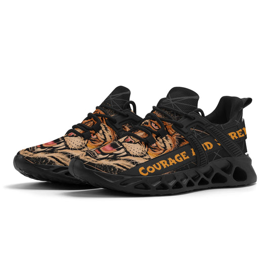 Mens New Elastic Sport Sneakers - Canvas Graffitti