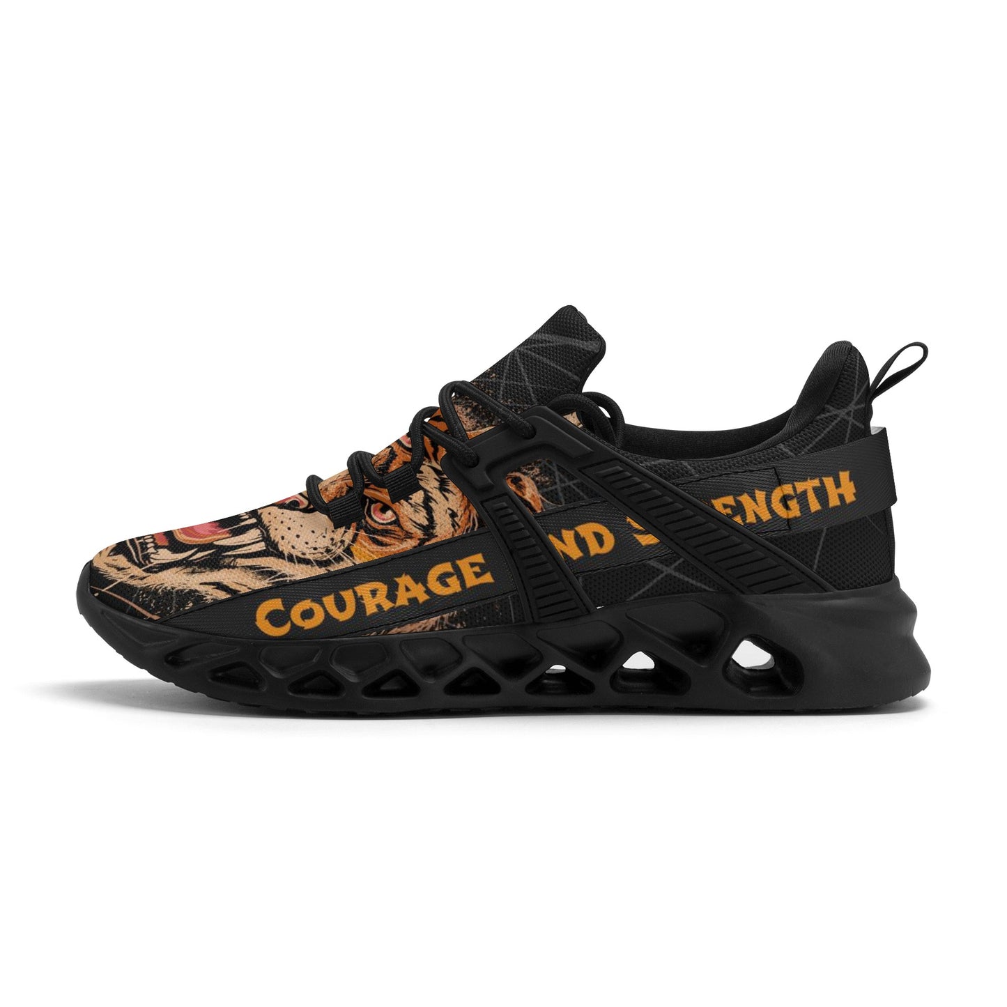 Mens New Elastic Sport Sneakers - Canvas Graffitti