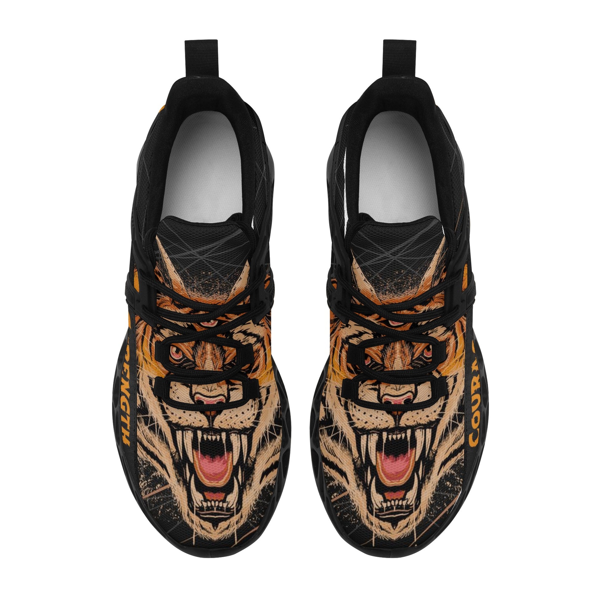 Mens New Elastic Sport Sneakers - Canvas Graffitti