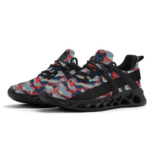 Mens New Elastic Sport Sneakers - Canvas Graffitti