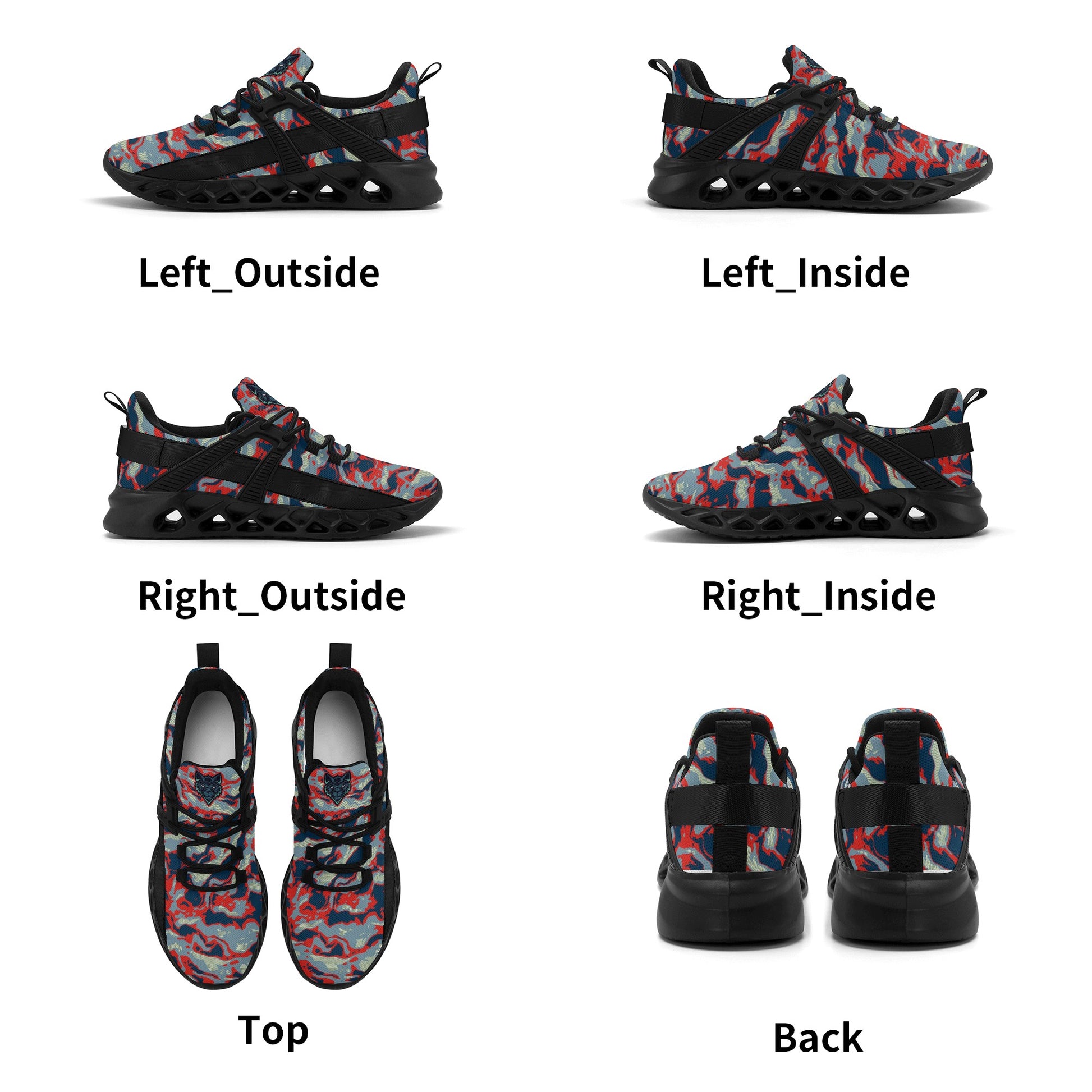 Mens New Elastic Sport Sneakers - Canvas Graffitti