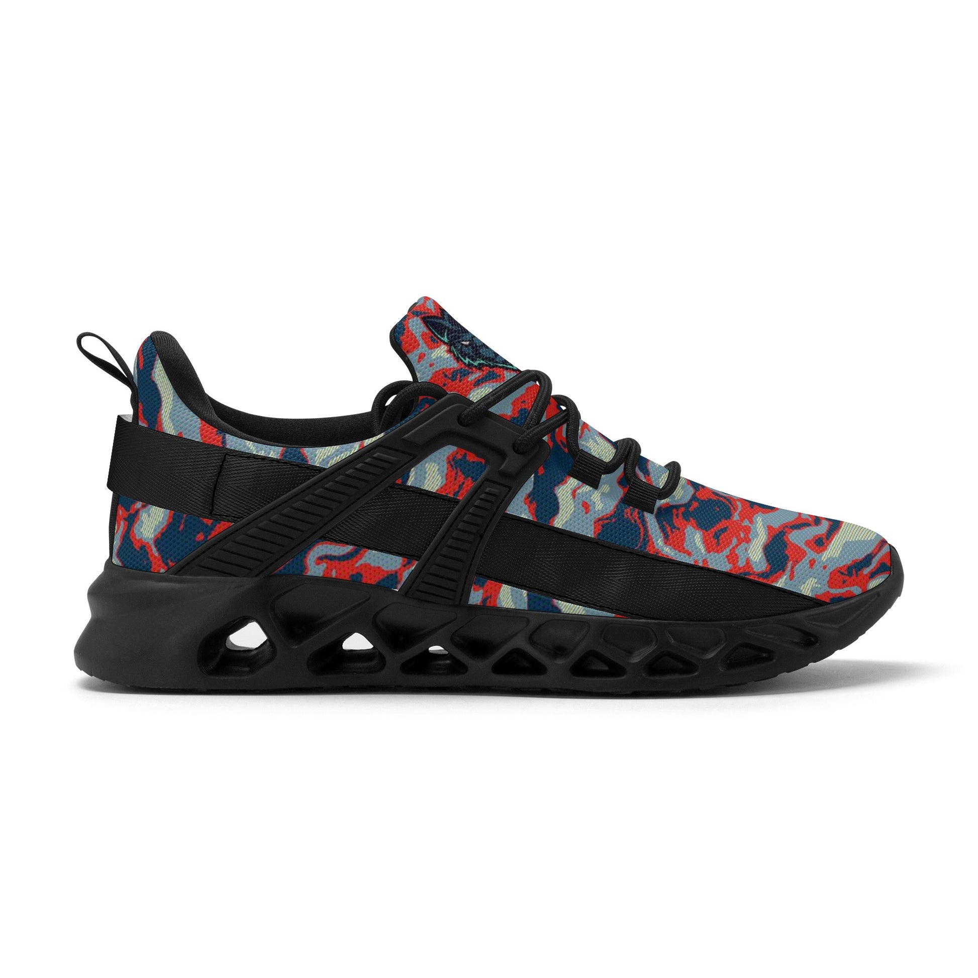 Mens New Elastic Sport Sneakers - Canvas Graffitti
