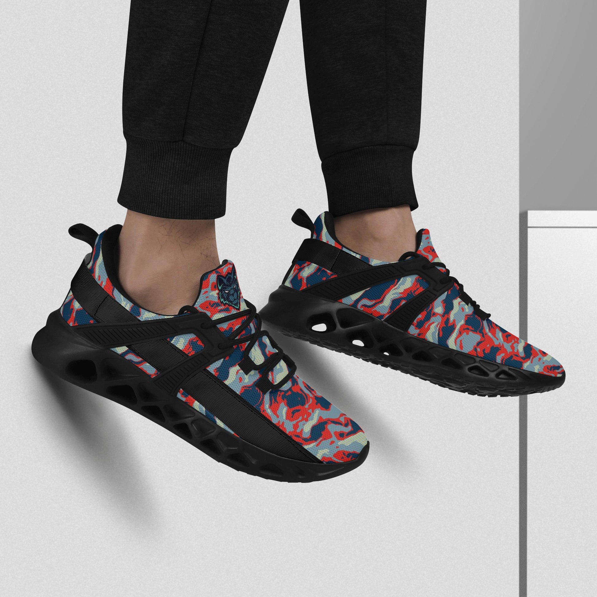 Mens New Elastic Sport Sneakers - Canvas Graffitti