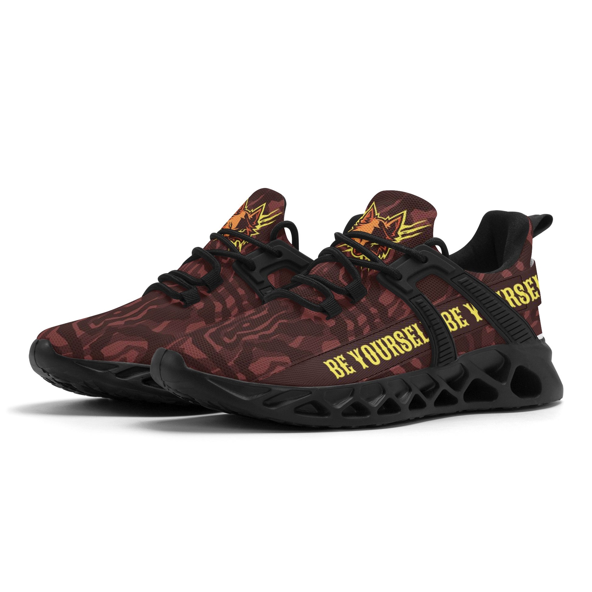 Mens New Elastic Sport Sneakers - Canvas Graffitti