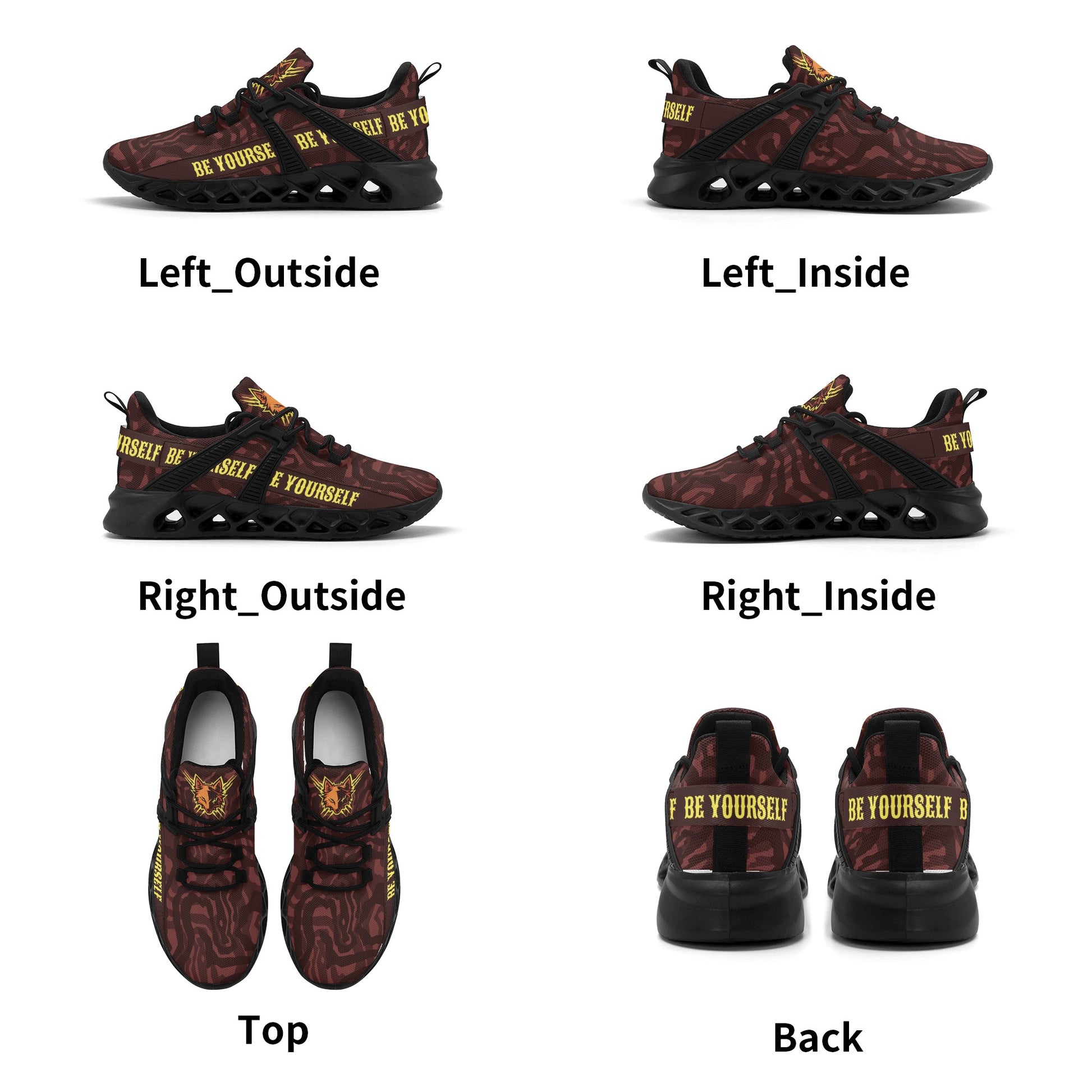 Mens New Elastic Sport Sneakers - Canvas Graffitti