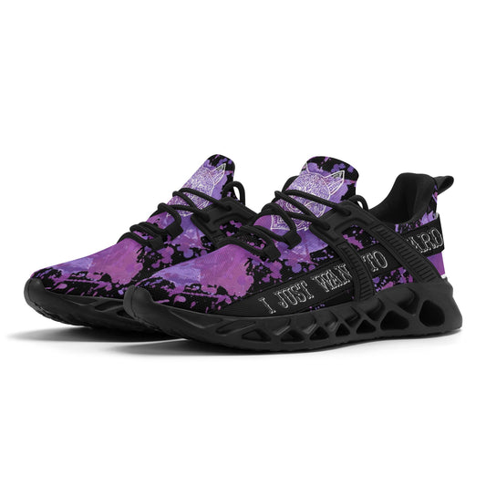 Mens New Elastic Sport Sneakers - Canvas Graffitti