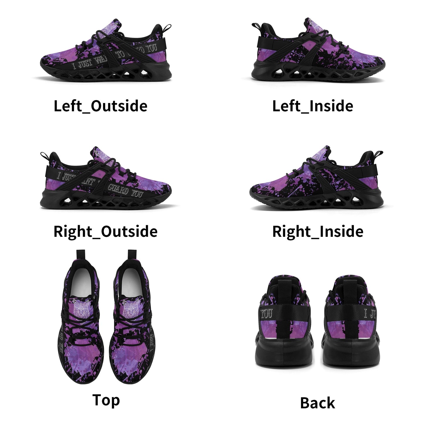 Mens New Elastic Sport Sneakers - Canvas Graffitti