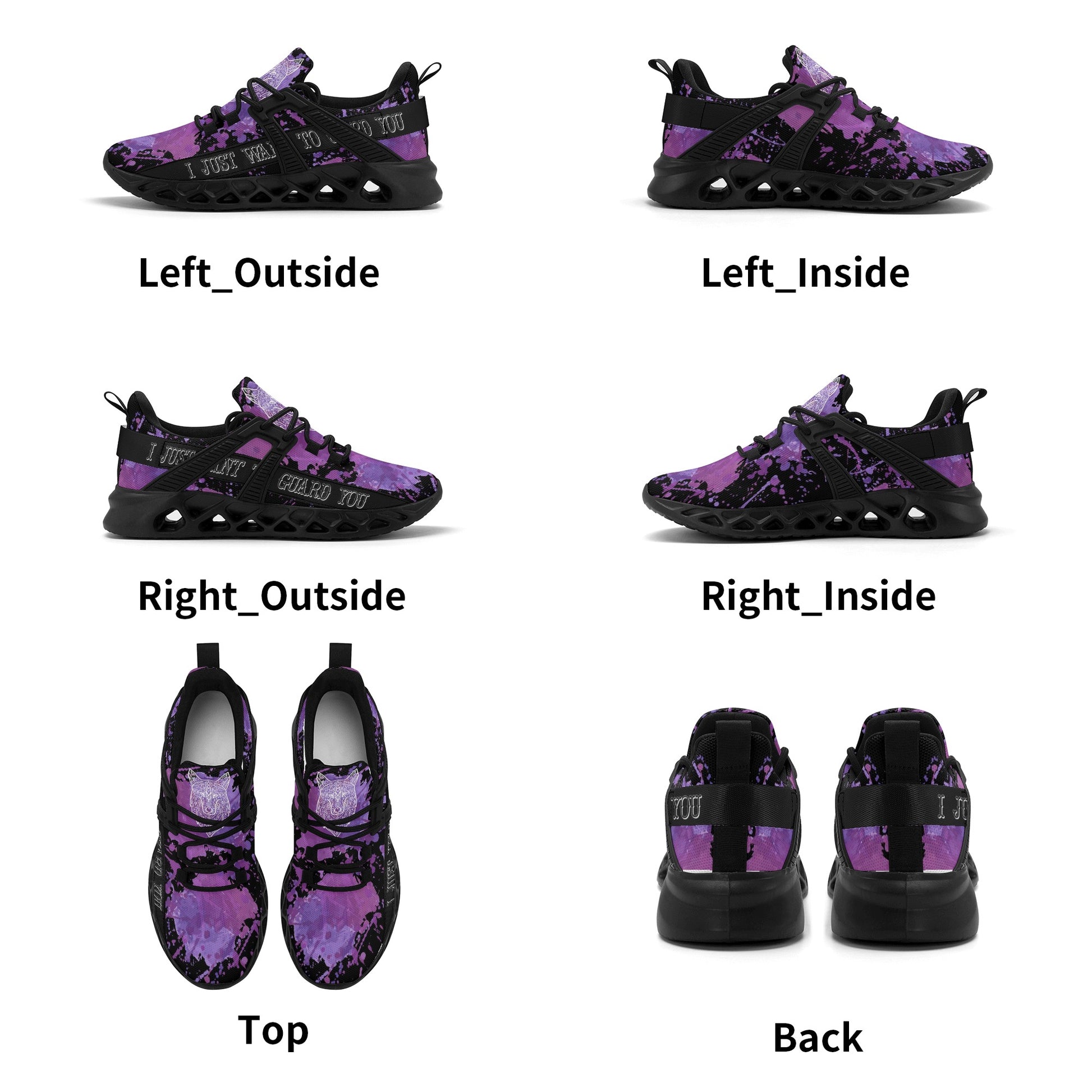 Mens New Elastic Sport Sneakers - Canvas Graffitti