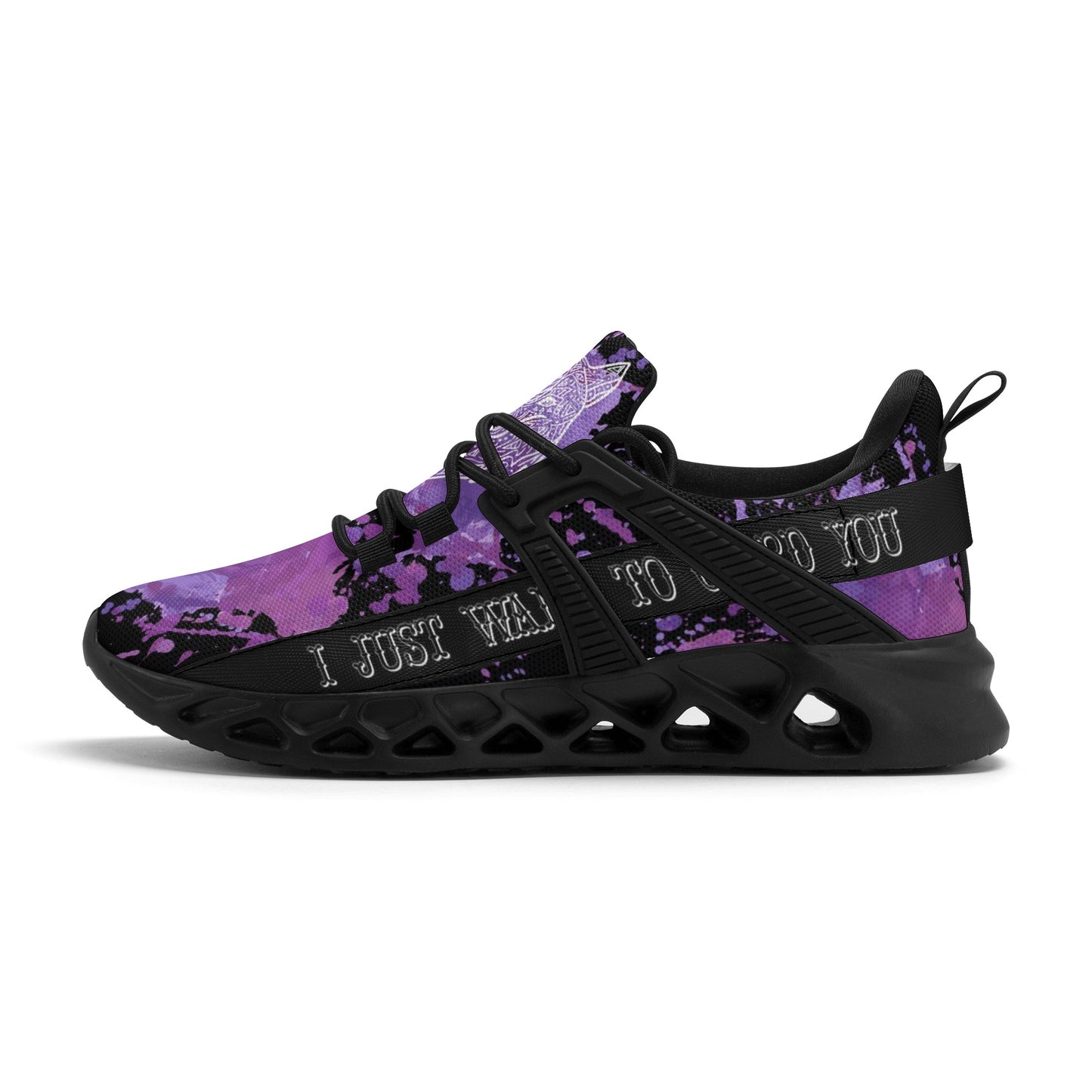 Mens New Elastic Sport Sneakers - Canvas Graffitti
