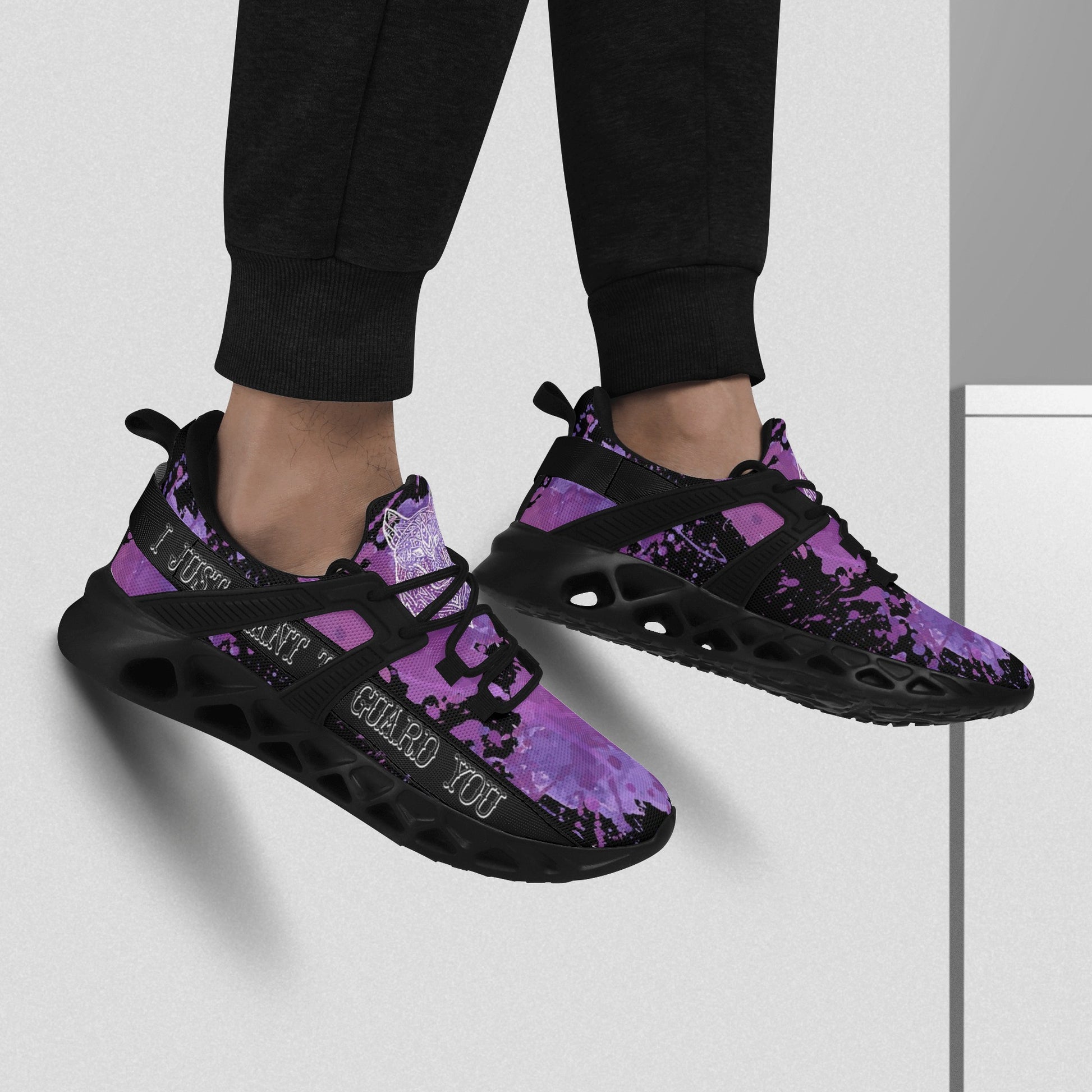Mens New Elastic Sport Sneakers - Canvas Graffitti