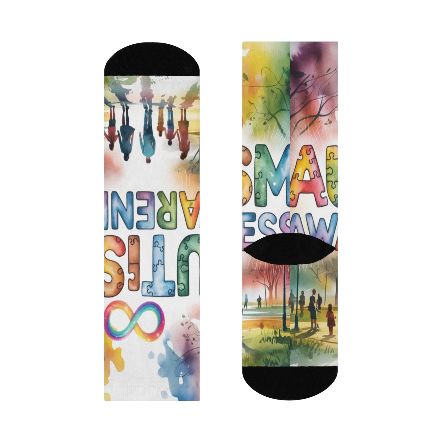 autism awareness Cushioned Crew Socks Printify