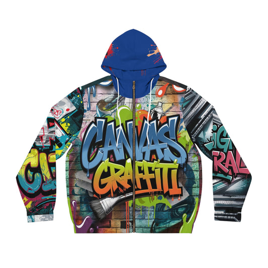 Men's Full-Zip Hoodie (blue) Printify