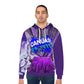 abstract purple Pullover Hoodie (AOP) Printify