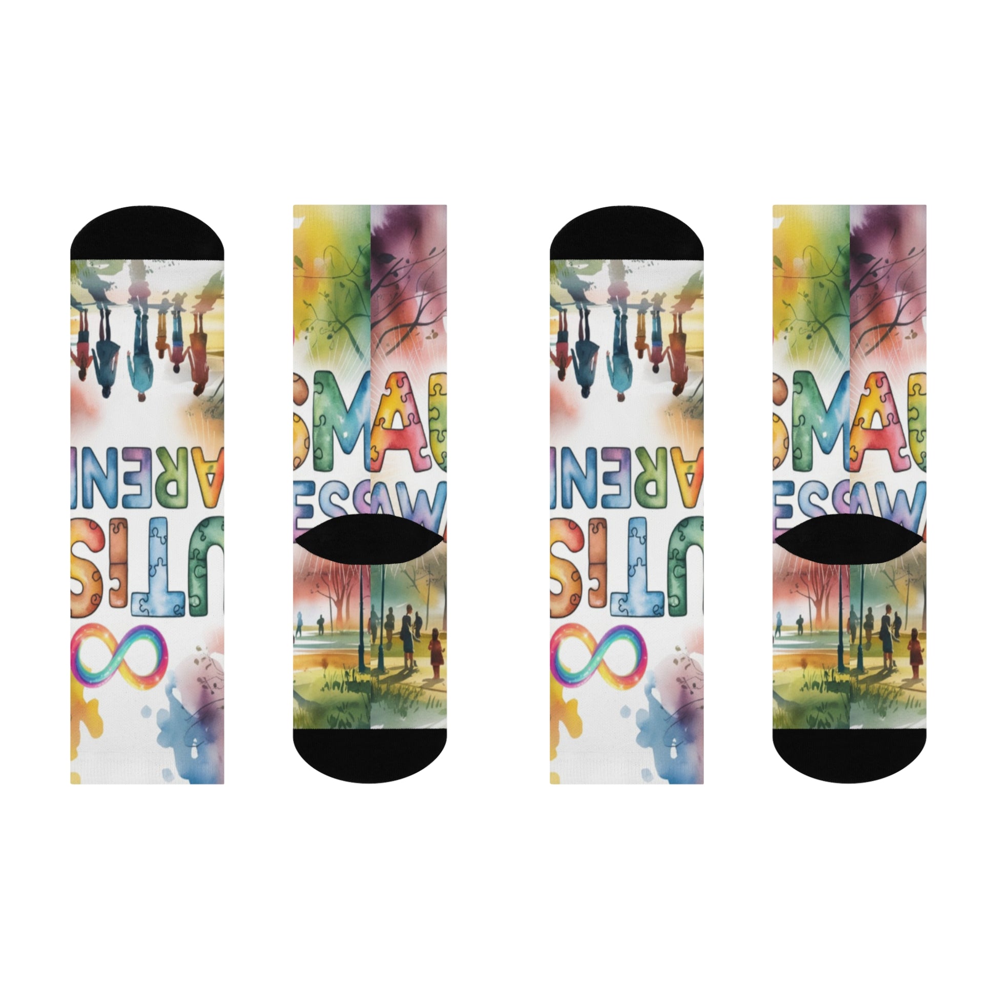 autism awareness Cushioned Crew Socks Printify