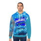 abstract light blue Pullover Hoodie (AOP) Printify