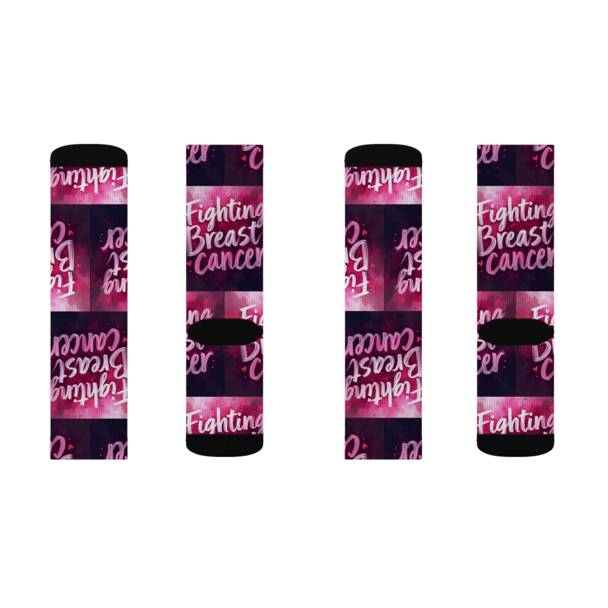 Breast Cancer Sublimation Socks Printify