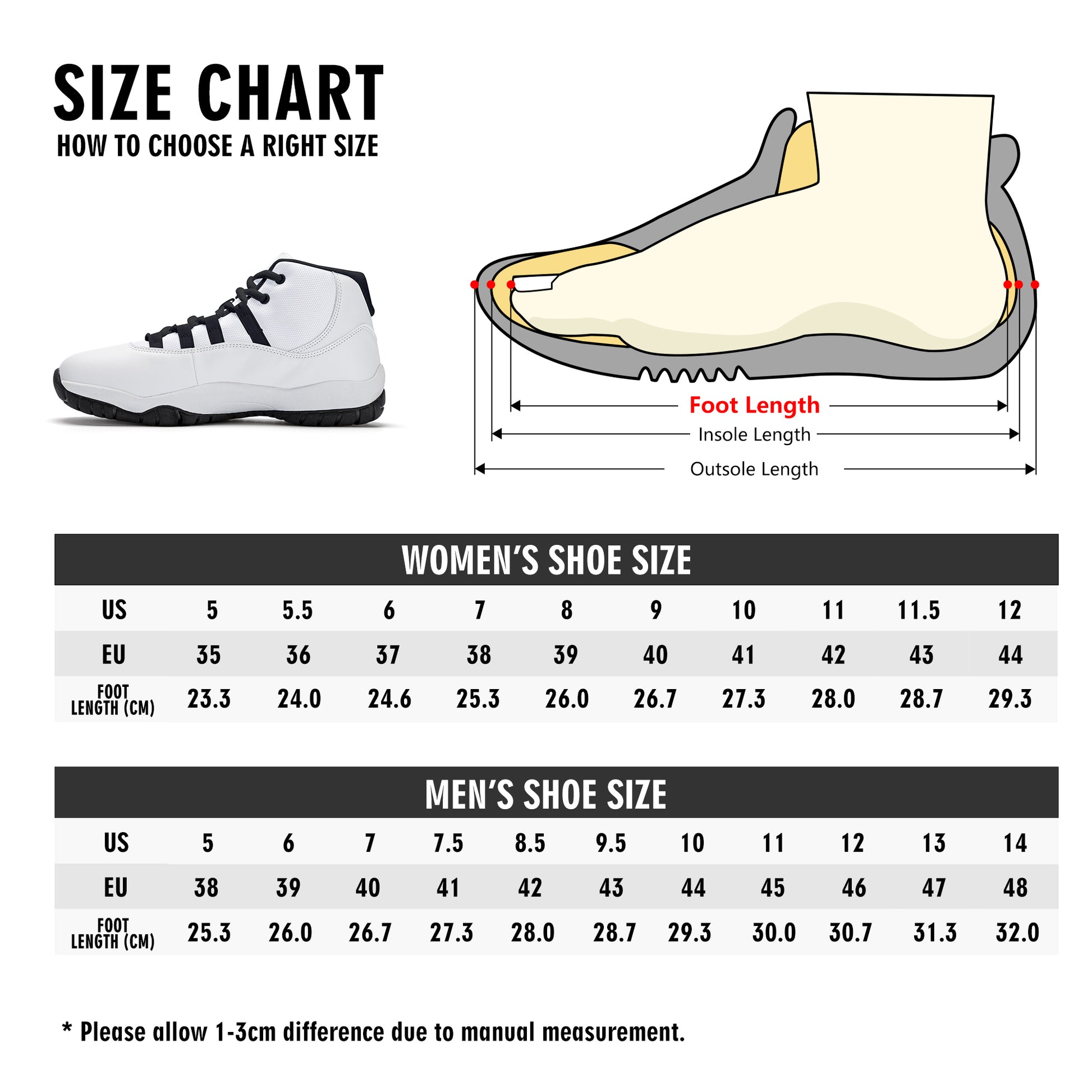 Mens High Top Retro Basketball Sneakers - Canvas Graffitti