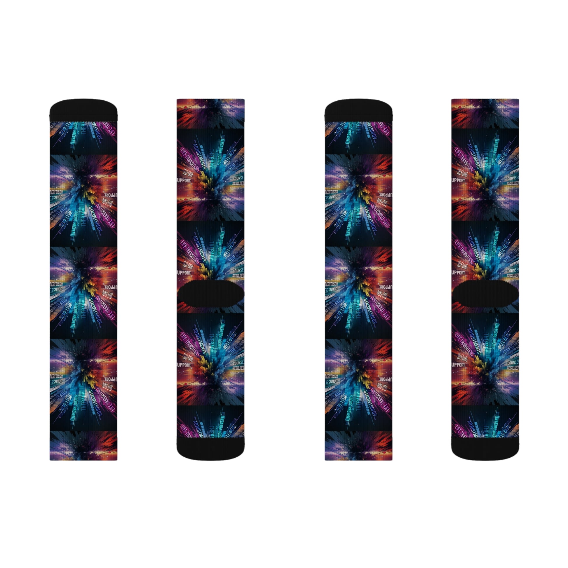 mental health explosion Socks Printify