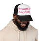 Breast Cancer Trucker Hat (Embroidery)(Strength).