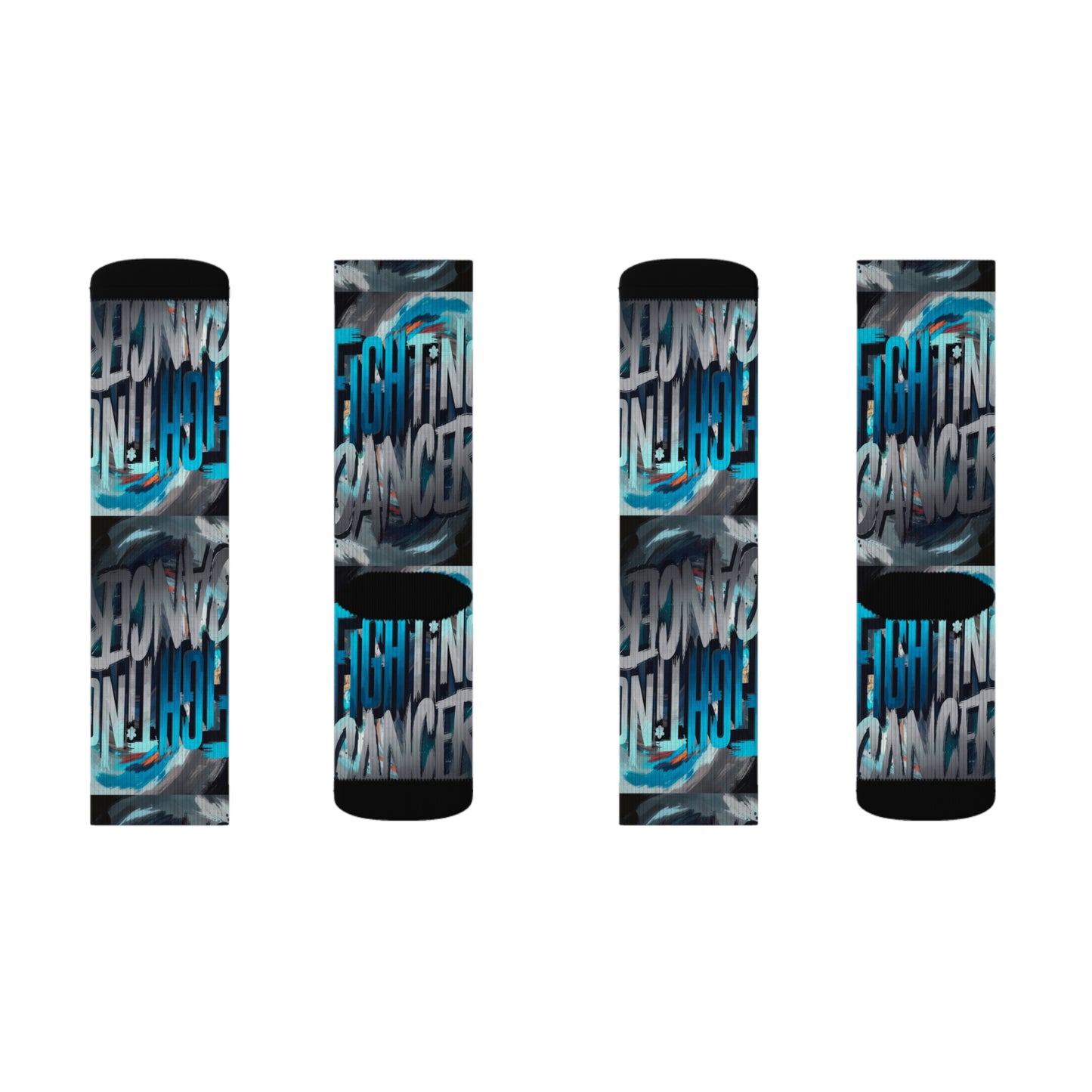 Cancer Sublimation Socks Printify