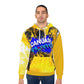 abstract yellow Pullover Hoodie (AOP) Printify