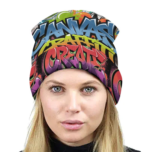 Canvas Graffitti knitted hat Inkedjoy