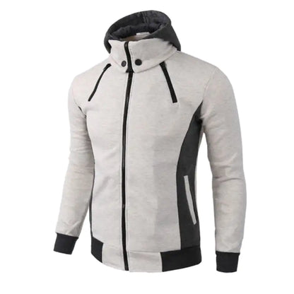 Double Zipper Hoodie Jacket for Men Canvas Graffitti