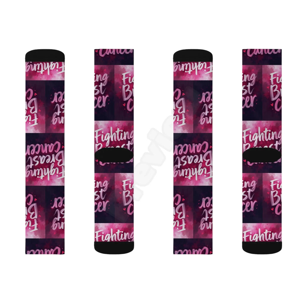 Breast Cancer Sublimation Socks.