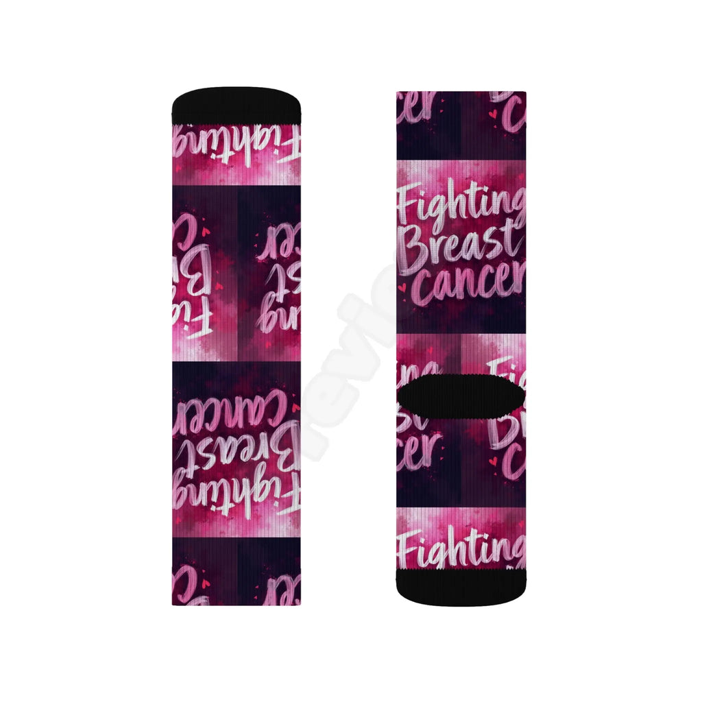 Breast Cancer Sublimation Socks.