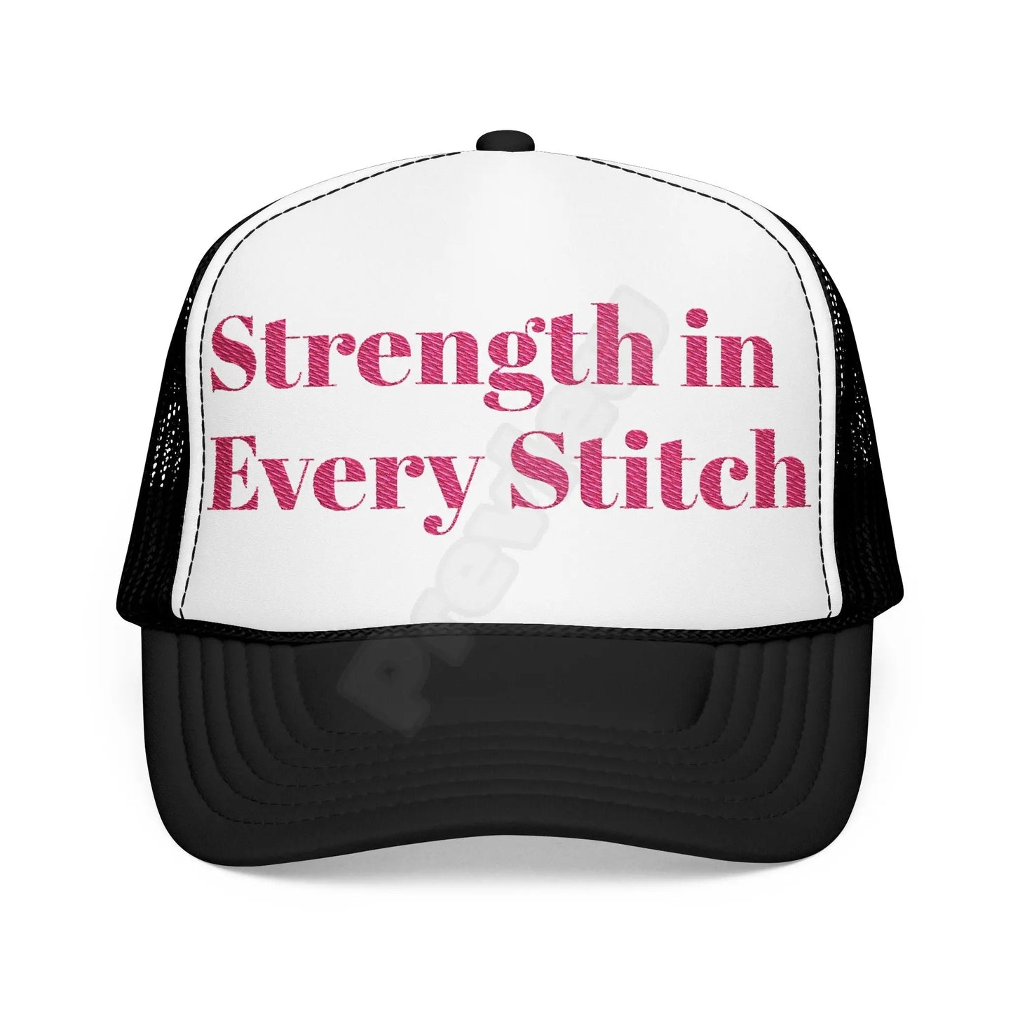 Breast Cancer Trucker Hat (Embroidery)(Strength).