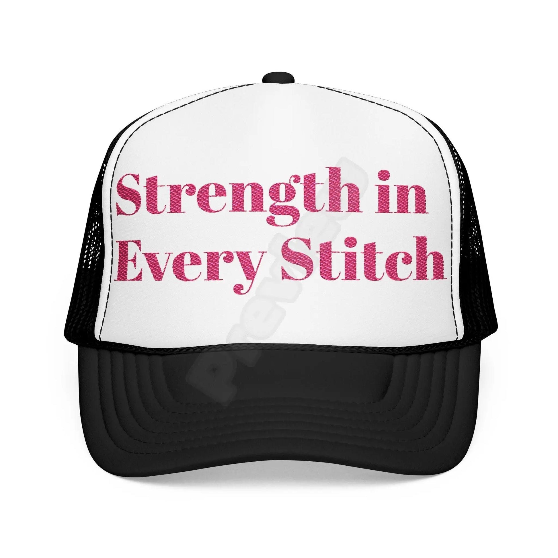 Breast Cancer Trucker Hat (Embroidery)(Strength).