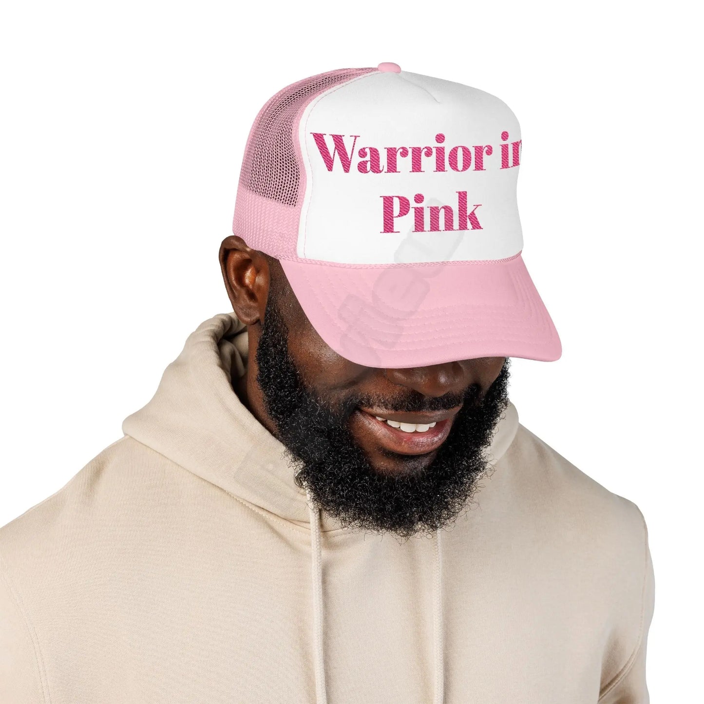 Breast Cancer Trucker Hat (Embroidery)(Warrior).