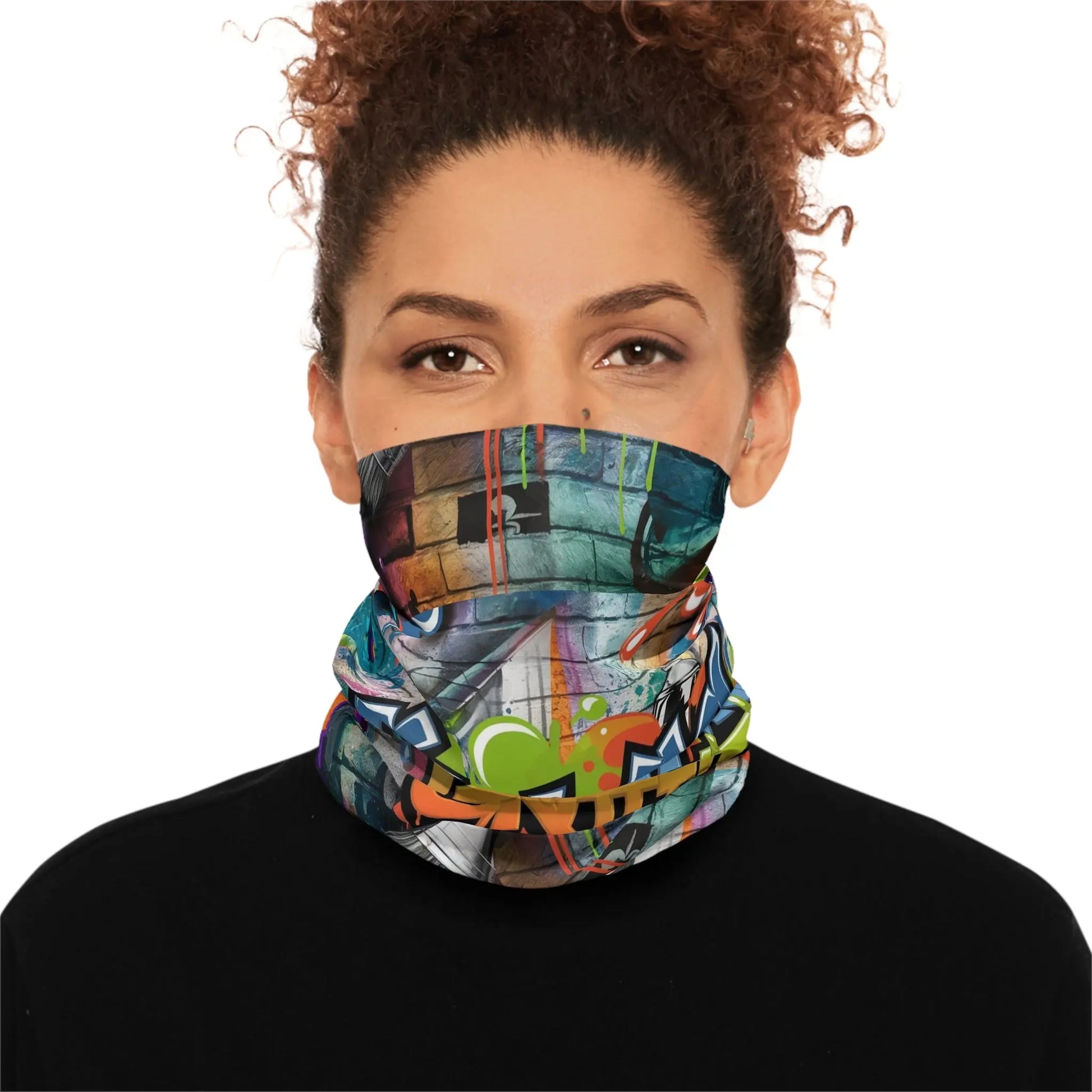 Graffiti-Style Midweight Neck Gaiter, Urban Wear, Street Style Accessory, Cool Summer Protection, Festival Fashion Must-Have, Drip [...].