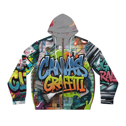 Men's Full-Zip Hoodie (grey) Printify