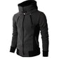 Double Zipper Hoodie Jacket for Men Canvas Graffitti