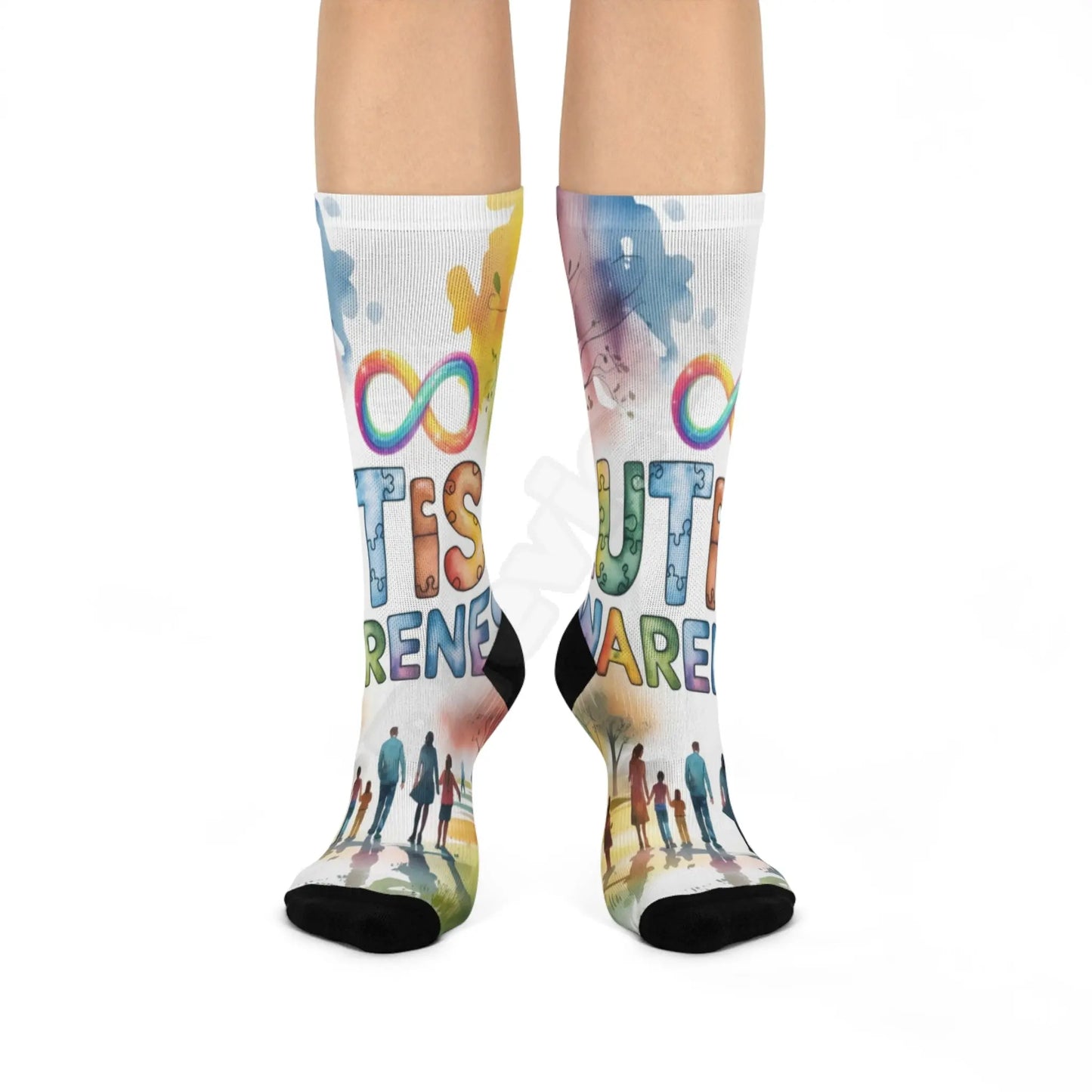 autism awareness Cushioned Crew Socks Printify