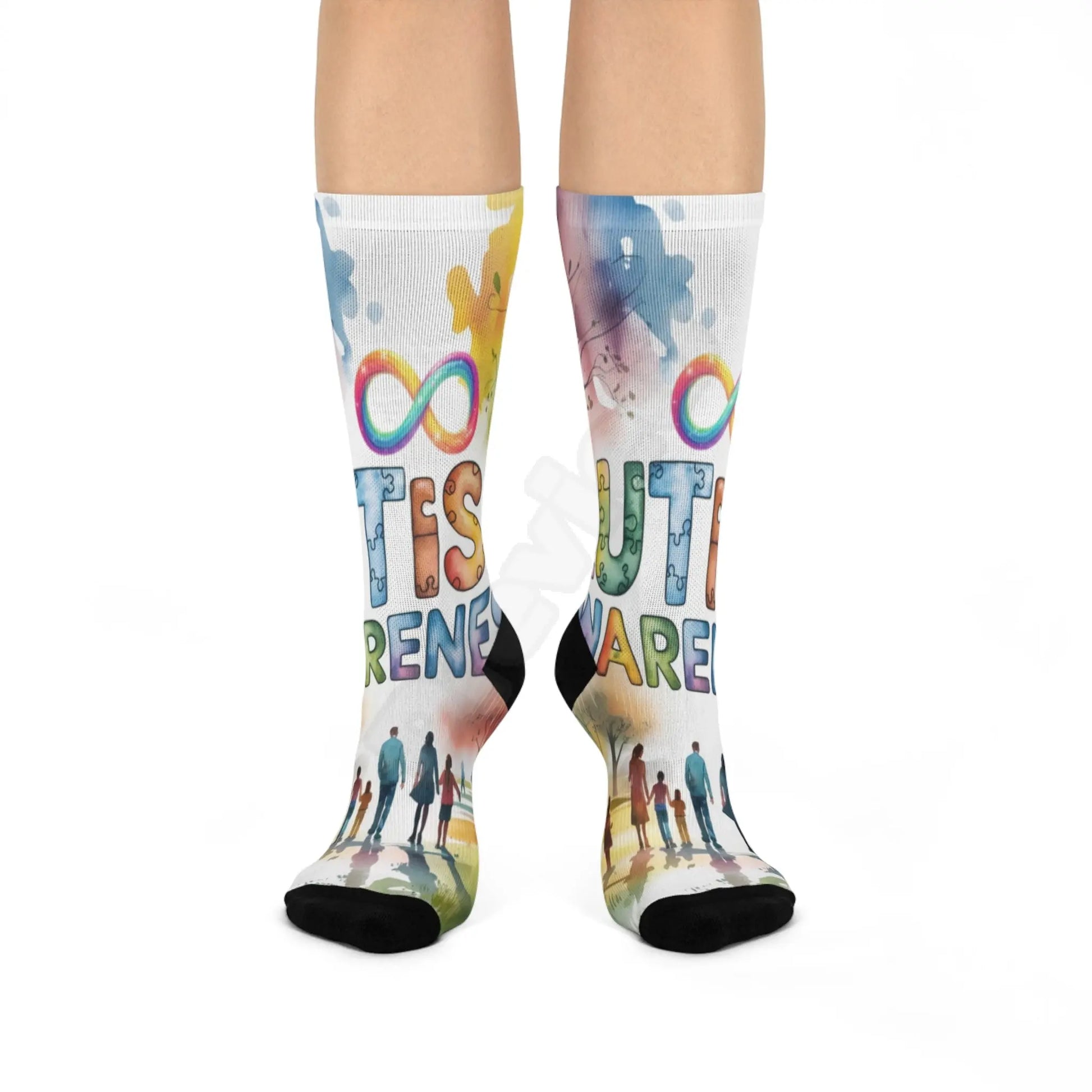 autism awareness Cushioned Crew Socks Printify