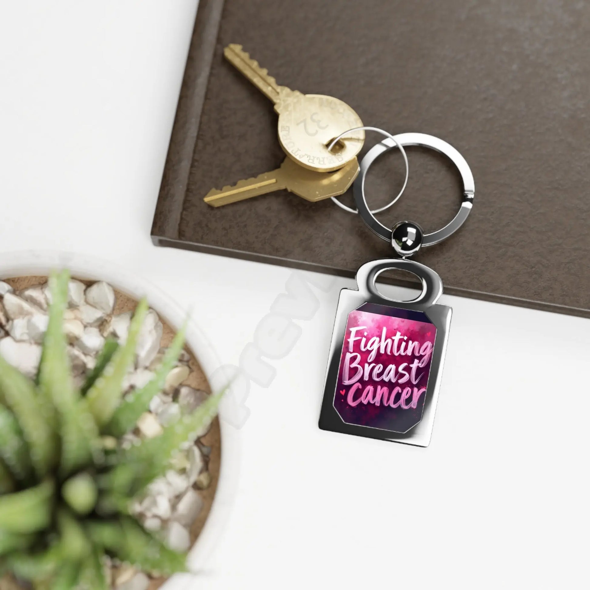 breast cancer key ring.