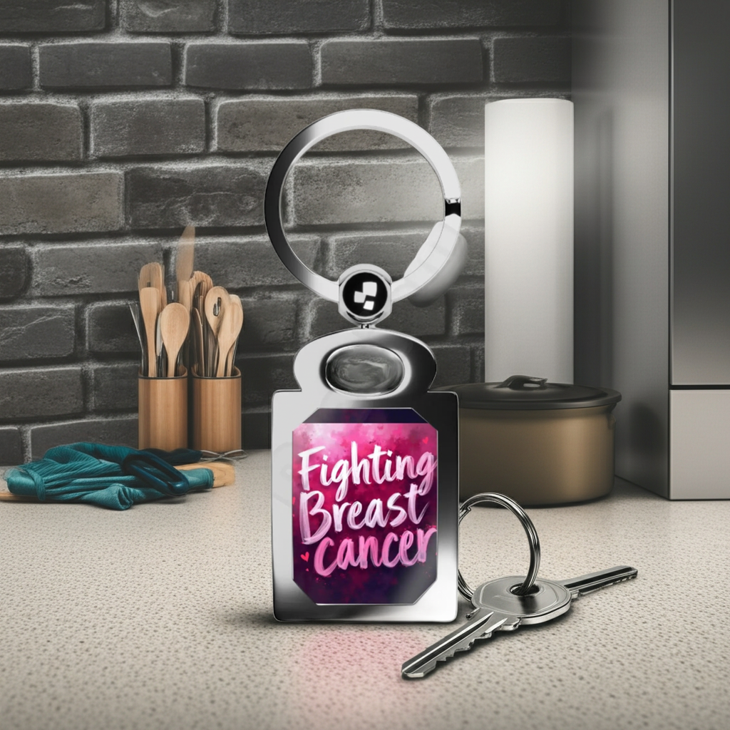 breast cancer key ring Printify