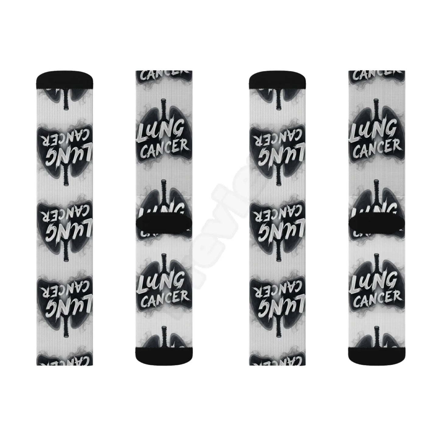 lung cancer awareness Sublimation Socks Printify