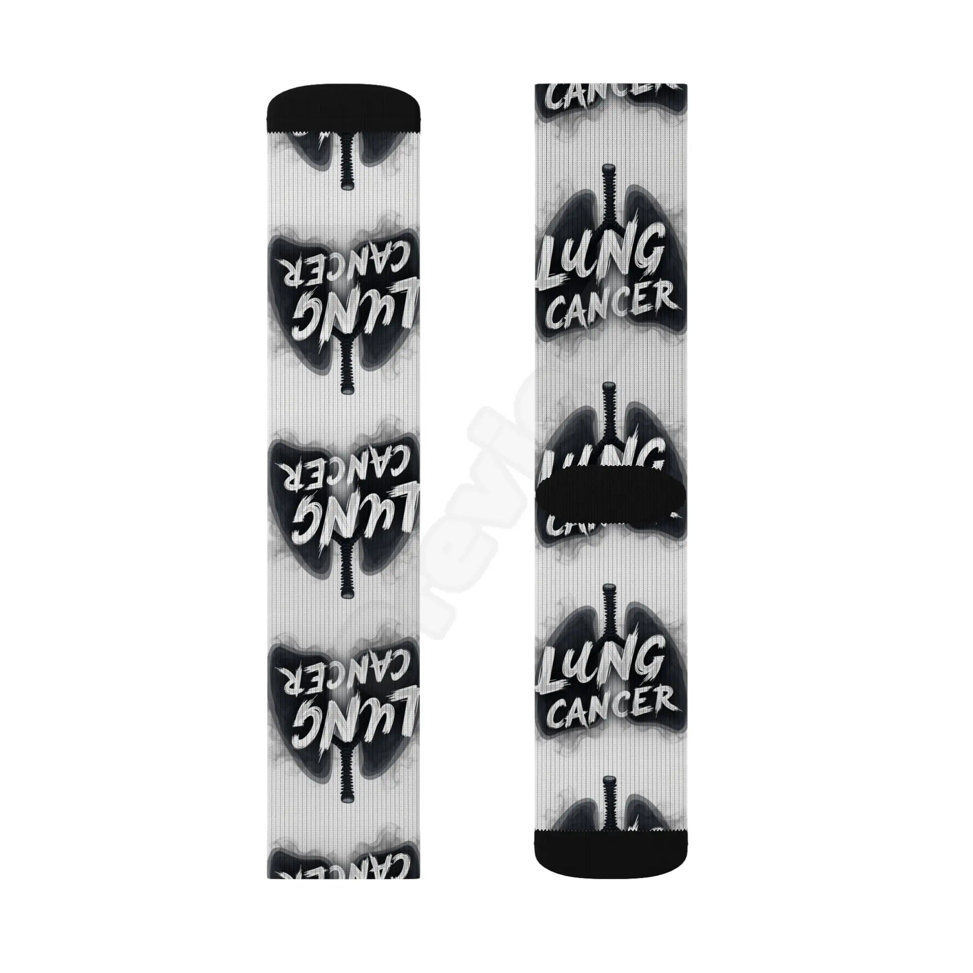 lung cancer awareness Sublimation Socks Printify