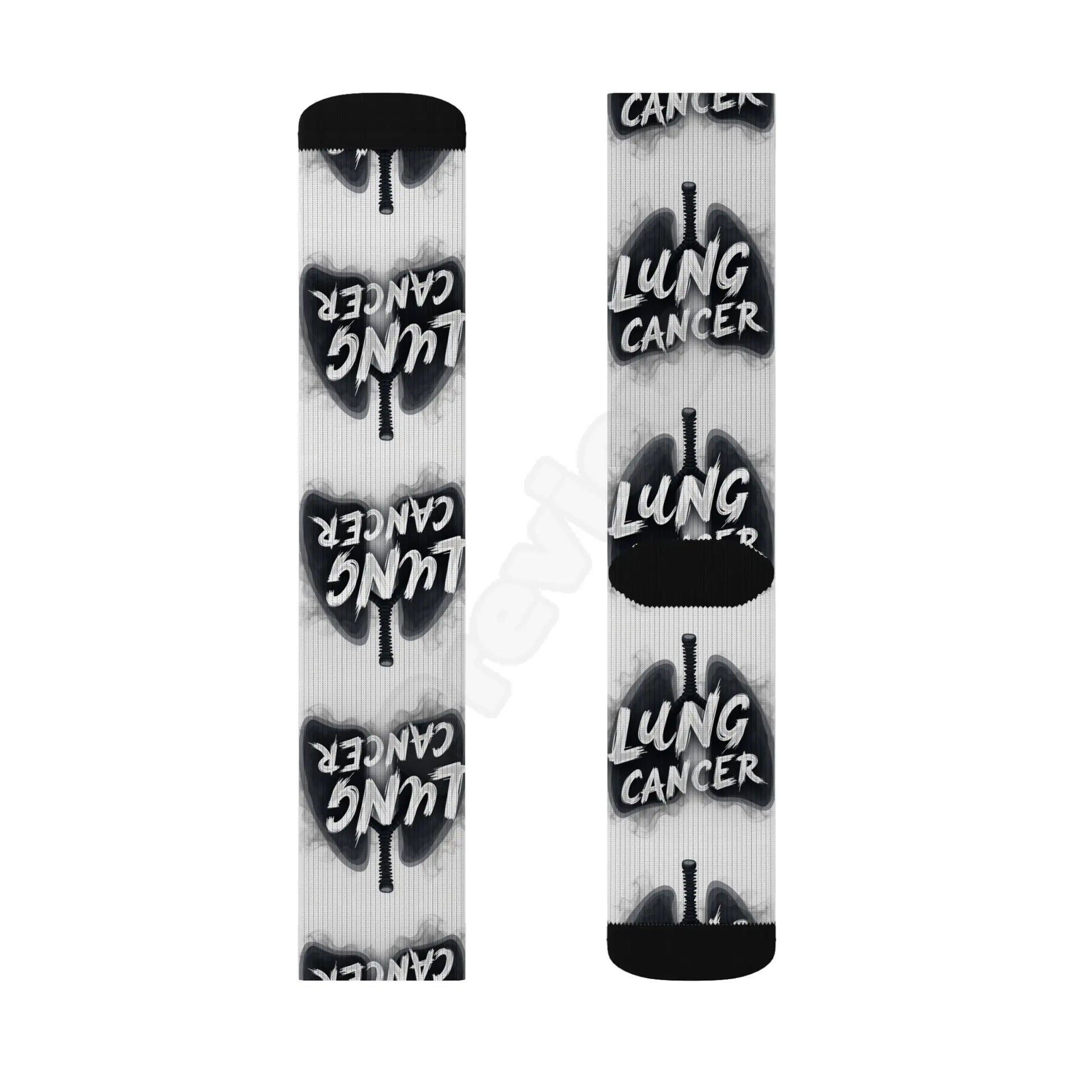 lung cancer awareness Sublimation Socks Printify