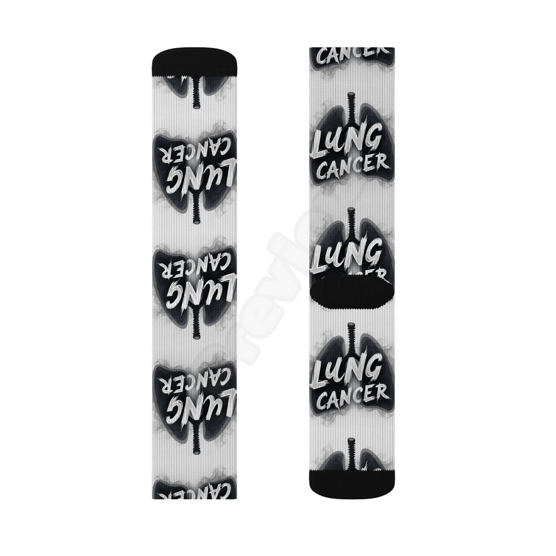 lung cancer awareness Sublimation Socks Printify