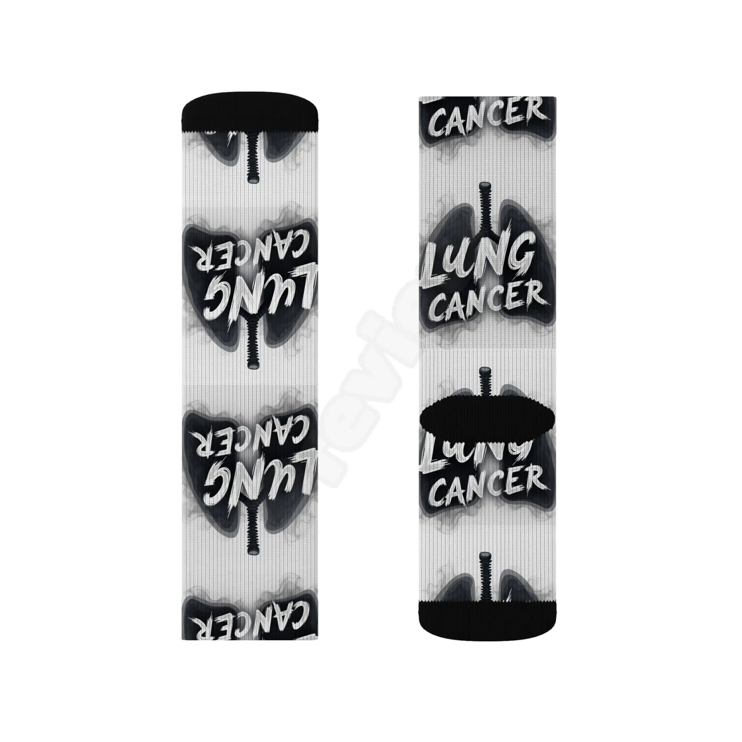 lung cancer awareness Sublimation Socks Printify
