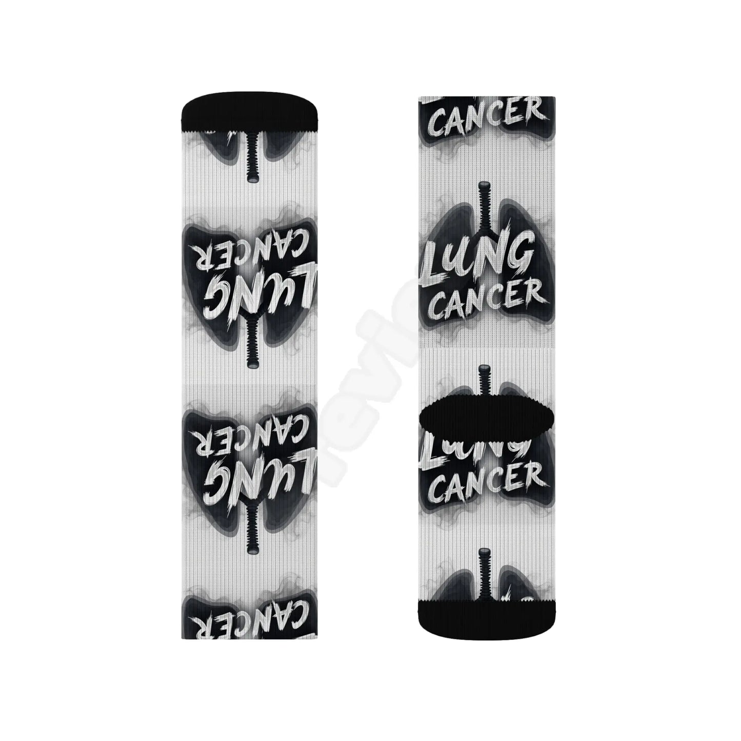 lung cancer awareness Sublimation Socks Printify
