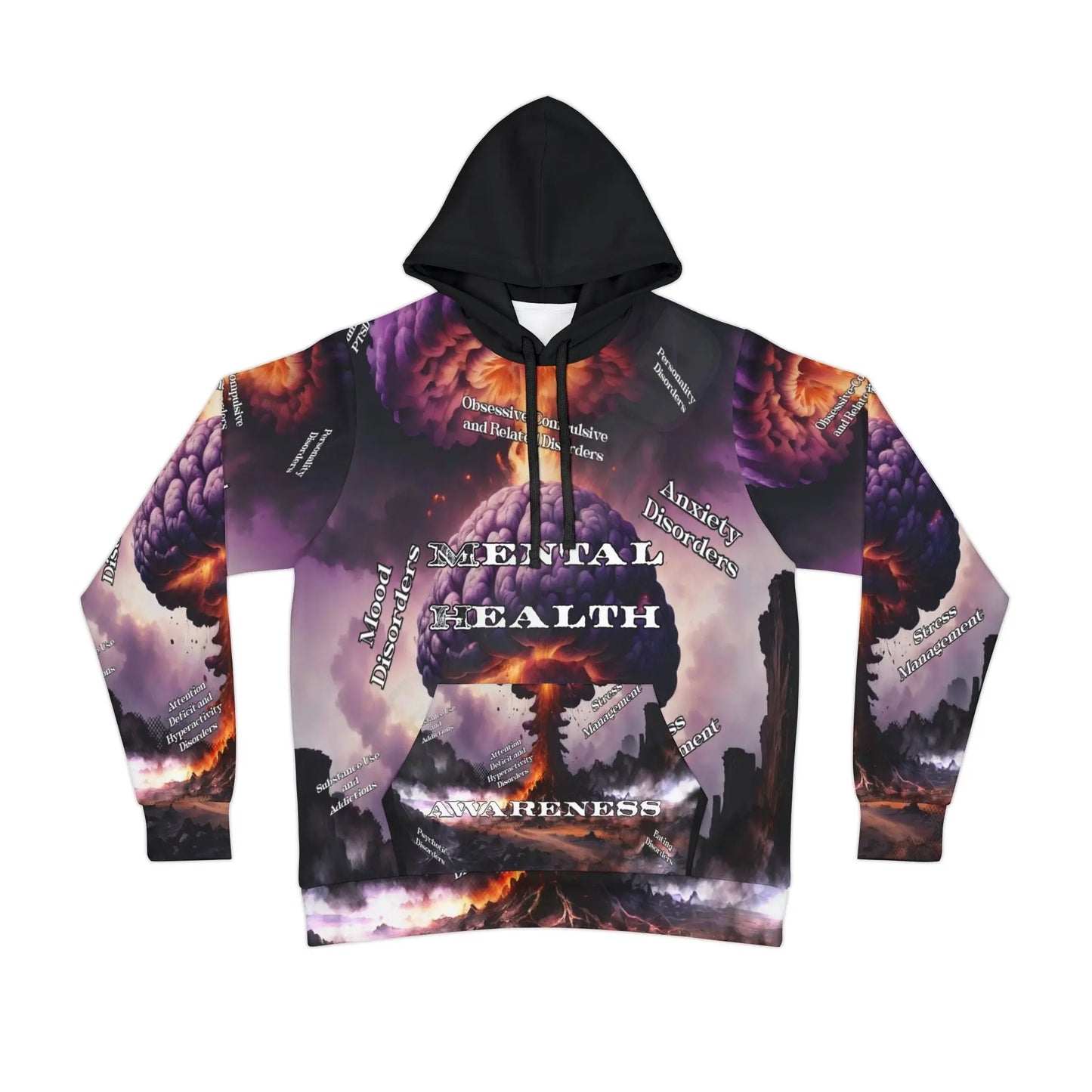 mental health Athletic Hoodie (AOP) Printify