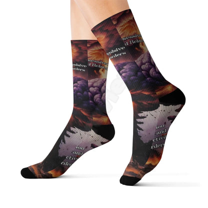 mental health Sublimation Socks.