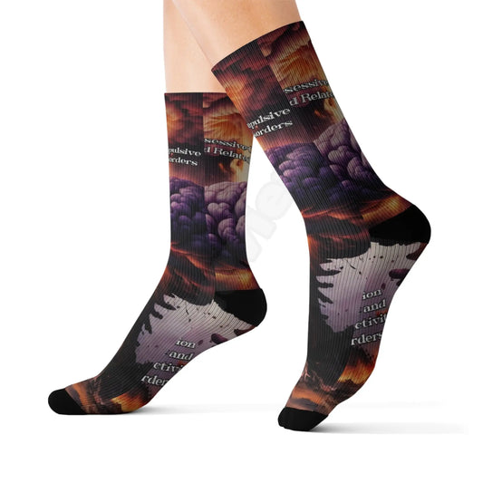 mental health Sublimation Socks.