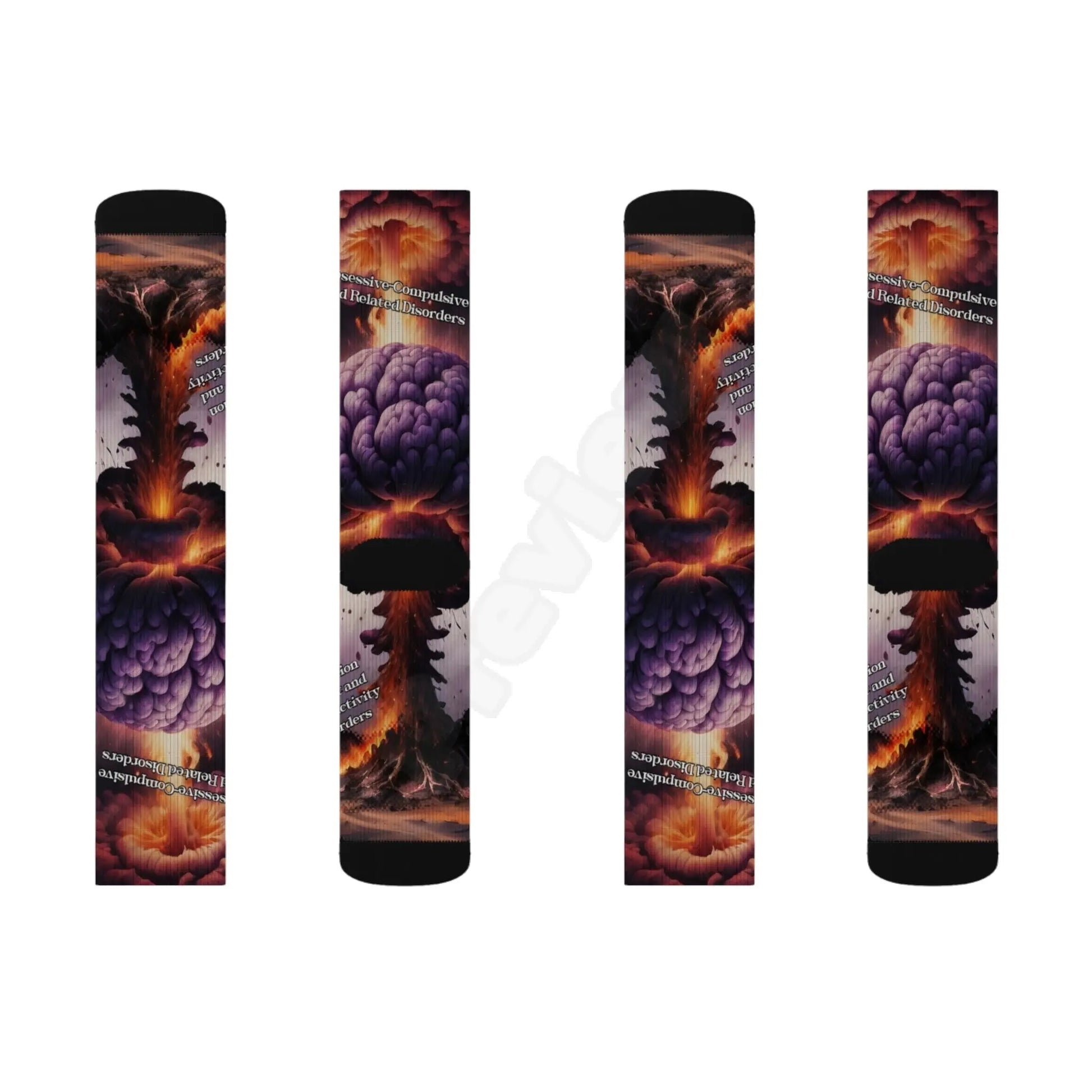 mental health Sublimation Socks.